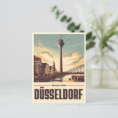 Rhein Tower Dusseldorf Rheinturm - Deutsche Schenk Postkarte (Stehend Vorderseite)