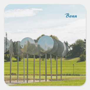 Rheinaue Park in Bonn Quadratischer Aufkleber