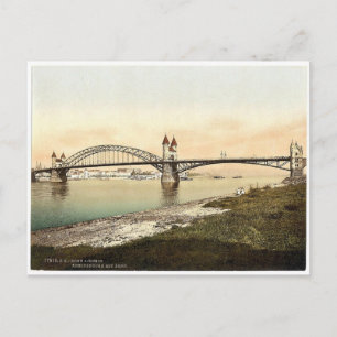 Rheinbrücke, Bonn, der Rhein, Deutschland seltene  Postkarte