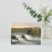 Rheinfall mit Schloss Laufen, Schiffchen. klassisc Postkarte (Stehend Vorderseite)