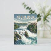 Rheinfall Schweiz Postkarte (Stehend Vorderseite)