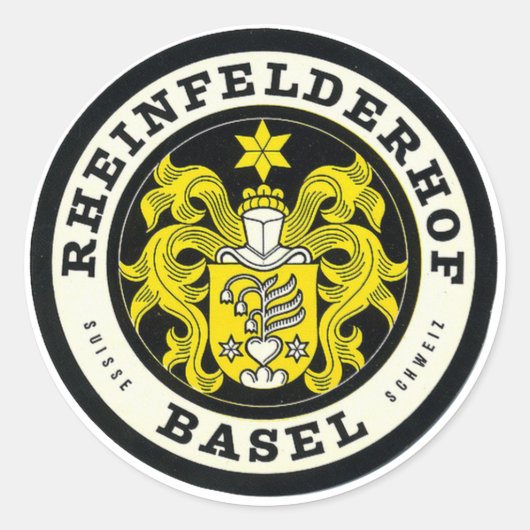 Rheinfelderhof Basel Schweiz Reiseaufkleber Runder Aufkleber (Vorderseite)