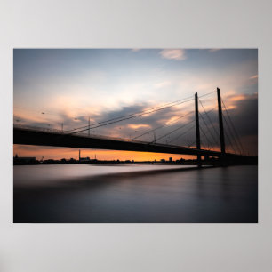 Rheinkniebrücke Dusseldorf, Deutschland Poster
