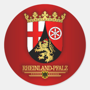 Rheinland-Pfalz COA Runder Aufkleber