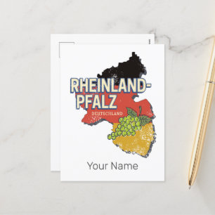 Rheinland-Pfalz Deutschland Bundesstaatlicher Staa Feiertagspostkarte
