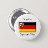 Rheinland-Pfalz Flaggen-Edelstein Button (Vorne & Hinten)