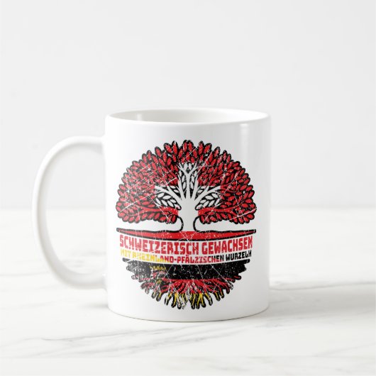 Rheinland-Pfalz Schweizer Schweiz Baum Kaffeetasse (Links)