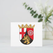 Rheinland-Pfalz-Wappen Postkarte (Stehend Vorderseite)