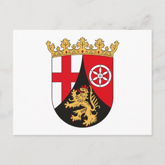 Rheinland-Pfalz-Wappen Postkarte (Vorderseite)