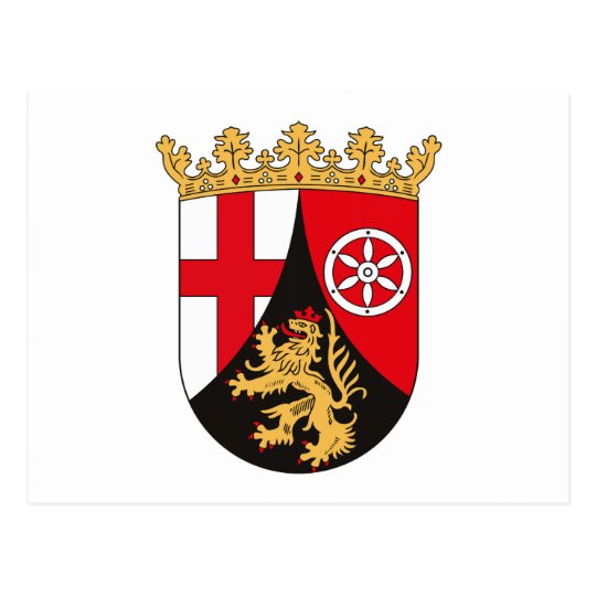 Rheinland-Pfalz Wappen Postkarte | Zazzle.de