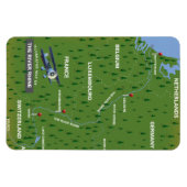 Rheinrückwärts-Reiseplan. Magnet (Horizontal)