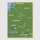 Rheinrückwärts-Reiseplan. Magnetkarte (Vorderseite)