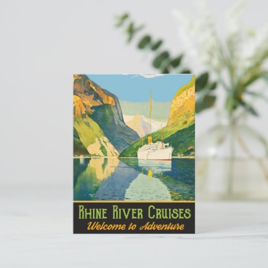 Rheinschifffahrt, Postkarte (Stehend Vorderseite)