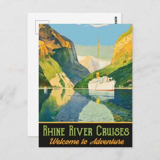 Rheinschifffahrt, Postkarte (Vorne/Hinten)