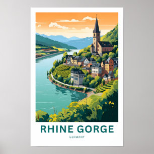 Rheinschlucht Deutschland Reisen Print Poster