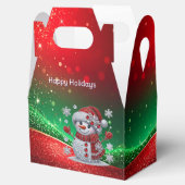 Rheinstein-Schneemann-Feierbox Geschenkschachtel (Geöffnet)