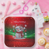 Rheinstein-Schneemann-Feiertags-Papierplatte Pappteller (Party)