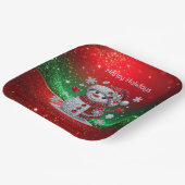 Rheinstein-Schneemann-Feiertags-Papierplatte Pappteller (Gewinkelt)