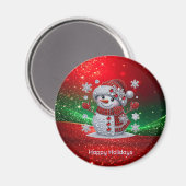 Rheinstein-Schneemann-Feiertagsmagnet Magnet (Vorderseite/Rückseite)