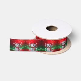 Rheinsteine-Schneemann-Feiertag-Satinband Satinband