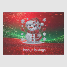 Rheinsteine-Schneemann-Feiertags-Seidenpapier Seidenpapier