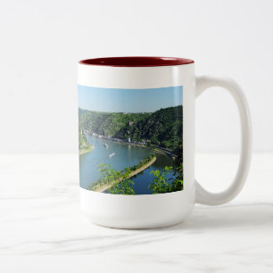 Rheintal an der Loreley Zweifarbige Tasse