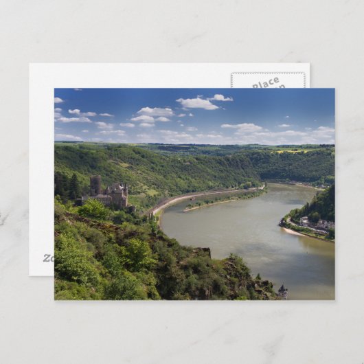 Rheintal - Burg Katz Postkarte (Vorne/Hinten)