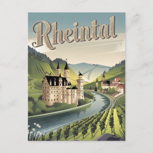 Rheintal Deutschland Postkarte (Vorderseite)