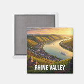 Rheintal Deutschland Reisen Magnet (Vorderseite/Rückseite)