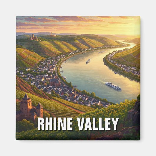 Rheintal Deutschland Reisen Magnet (Vorne)