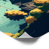 Rheintal Deutschland Vintage-Reiseort Poster (Ecke)