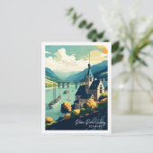 Rheintal Deutschland Vintage-Reiseort Postkarte (Stehend Vorderseite)