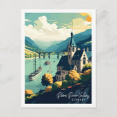 Rheintal Deutschland Vintage-Reiseort Postkarte (Vorderseite)