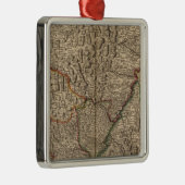 Rheintal in Deutschland und Frankreich Silbernes Ornament (Rechts)