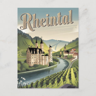 Rheintal Rhein-Tal Deutschland Postkarte