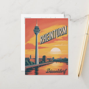 Rheinturm Düsseldorf Deutsches Geschenk Postkarte