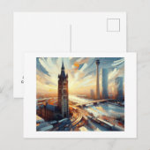 Rheinturm mit deutscher Landschaft, Postkarte (Vorne/Hinten)