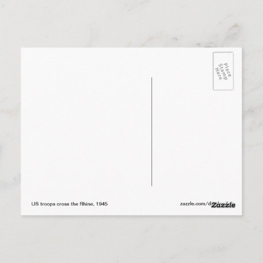 Rheinüberquerung Postkarte (Rückseite)