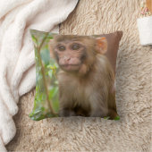Rhesus Monkey Baby, Monkey Temple, Jaipur Kissen (Decke)