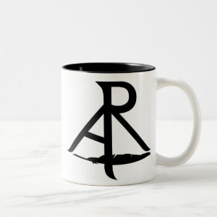 Rhetorik-schiefwinkliger Autorn-schiefwinklige Zweifarbige Tasse