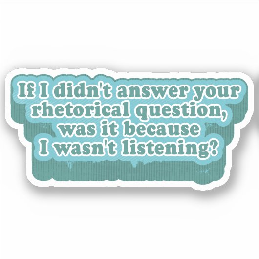 Rhetorische Fragen Funny Grammar Aufkleber (Vorderseite)
