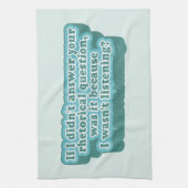 Rhetorische Fragen Funny Grammar Geschirrtuch (Vertikal)