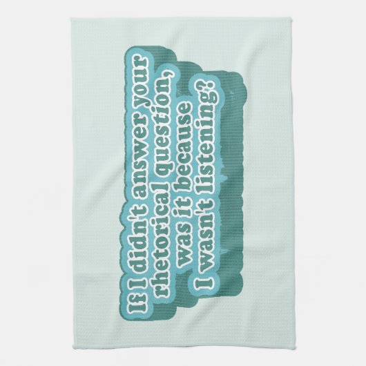 Rhetorische Fragen Funny Grammar Geschirrtuch (Vertikal)