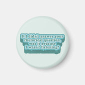 Rhetorische Fragen Funny Grammar Magnet (Vorne)