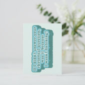 Rhetorische Fragen Funny Grammar Postkarte (Stehend Vorderseite)