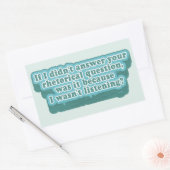 Rhetorische Fragen Funny Grammar Rechteckiger Aufkleber (Umschlag)