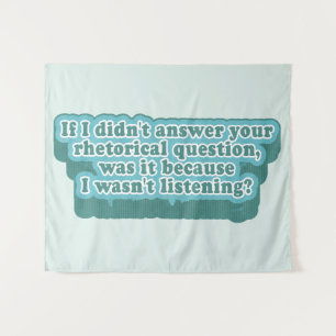 Rhetorische Fragen Funny Grammar Wandteppich