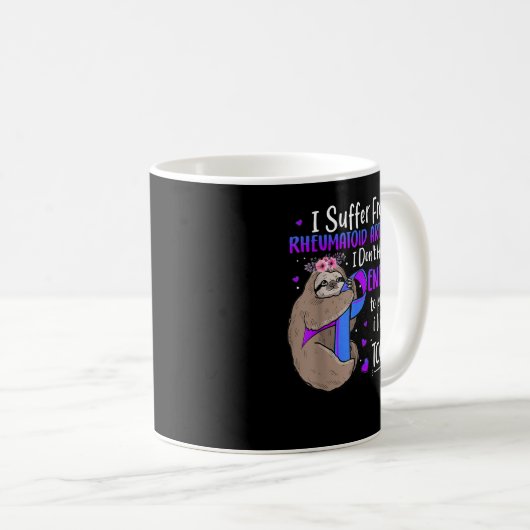 Rheumatoid Arthritis Awareness Costume Sloth Gift Kaffeetasse (VorderseiteRechts)