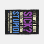 Rheumatoid Arthritis Awareness Quote I Don't Look Fleecedecke (Vorderseite (Horizontal))