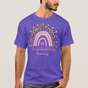 Rheumatoide Arthritis Aufklärung Rosa Herzleopard T-Shirt